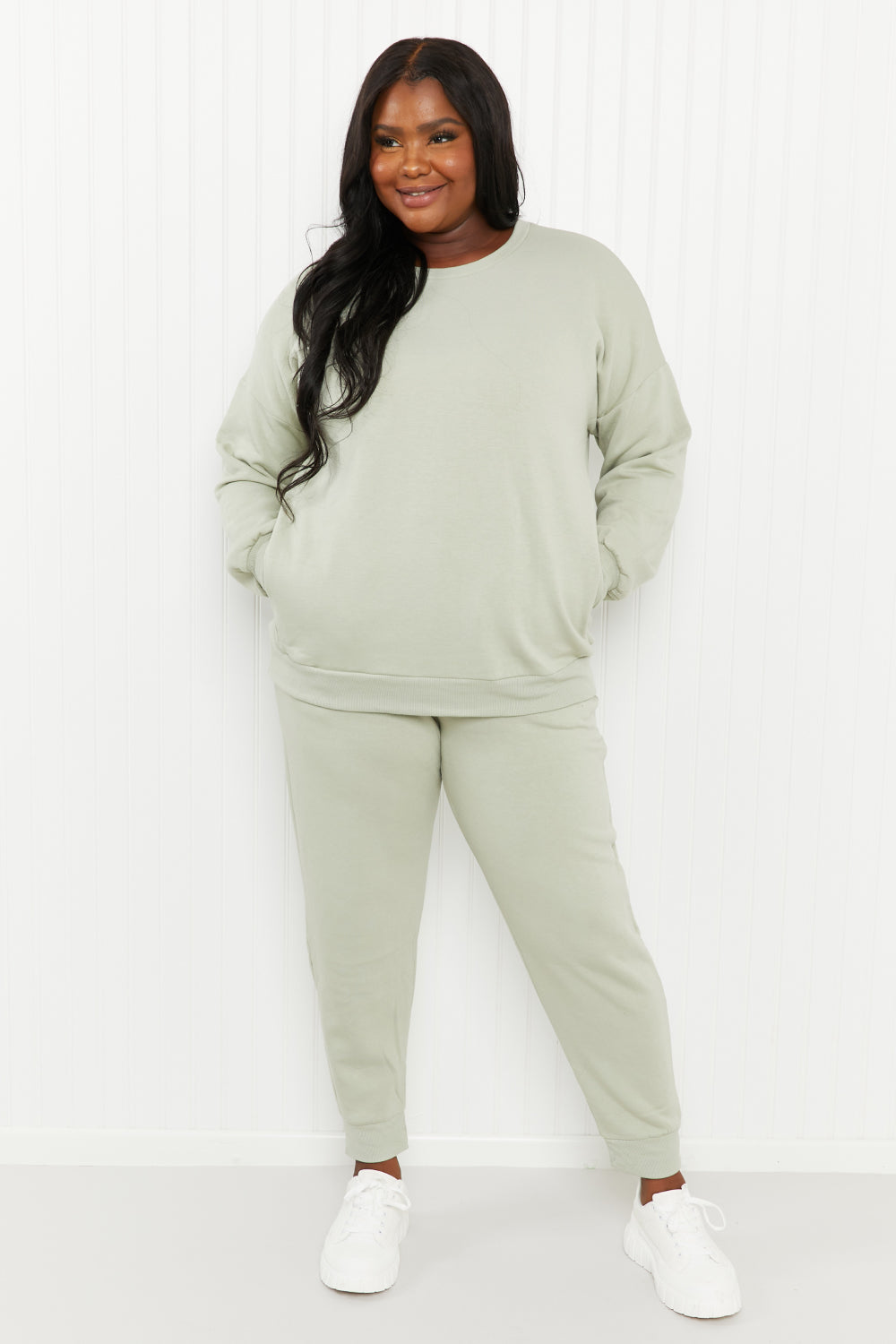 Zenana Dropped Shoulder Loungewear Set with Pockets