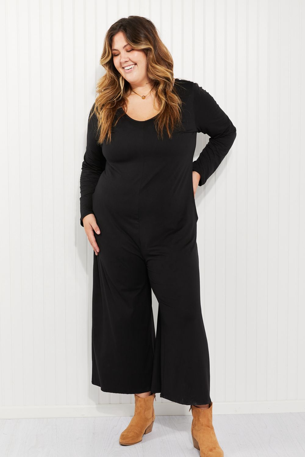 Acting Pro Fairest of All Full Size Long Sleeve Jumpsuit
