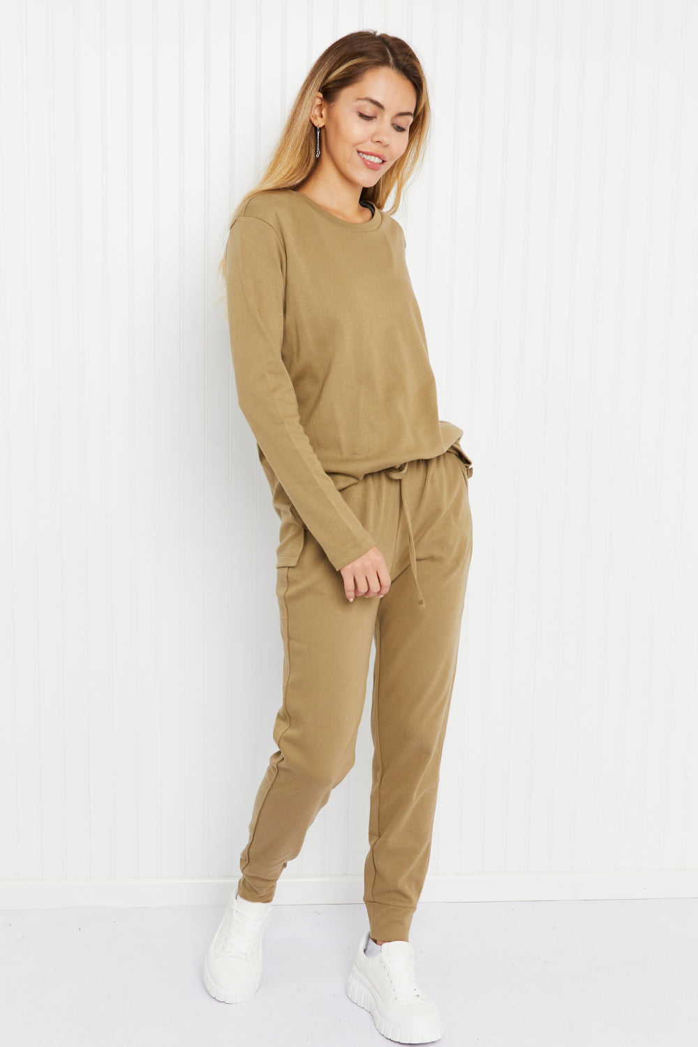 Zenana Comfy and Cozy Run Lounge Set