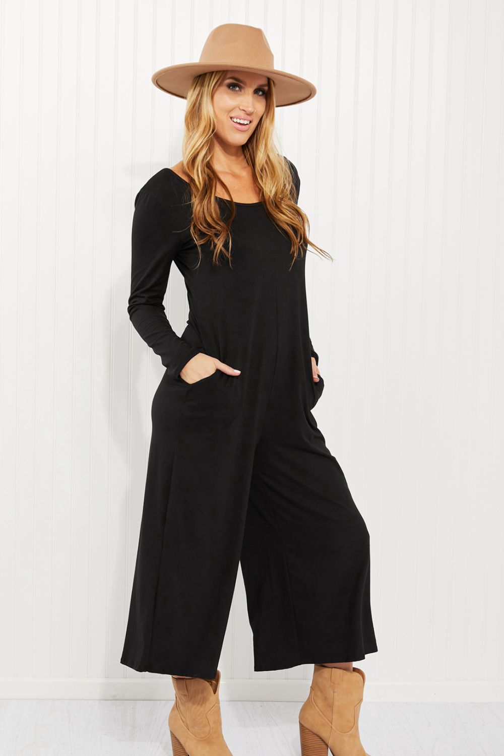 Acting Pro Fairest of All Full Size Long Sleeve Jumpsuit