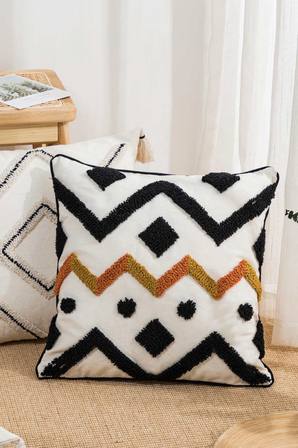 4 Styles Geometric Embroidered Pillow Cover