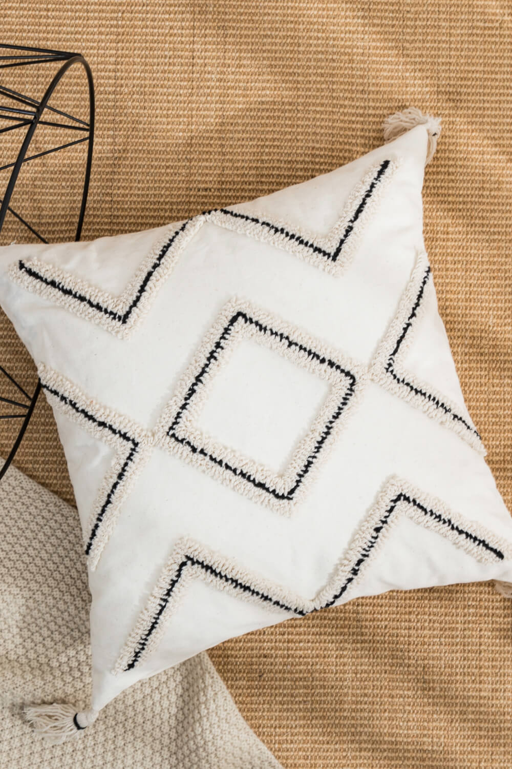 4 Styles Geometric Embroidered Pillow Cover