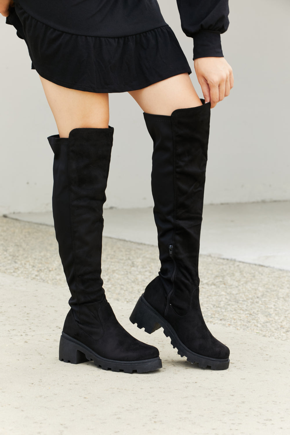 Legend Spell On You Lug Sole Over-The-Knee Boots