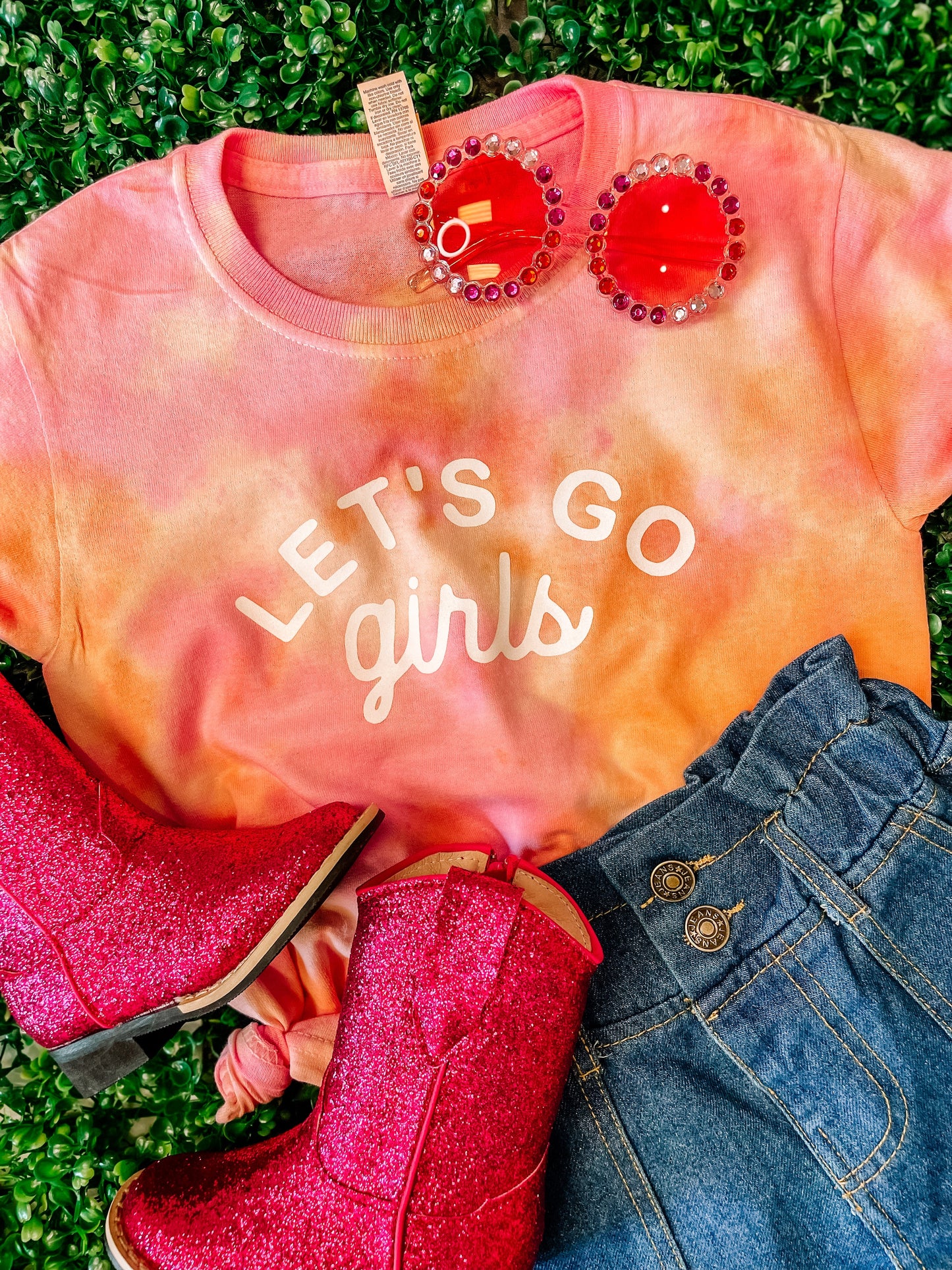 Let's Go, Girls | Cotton Candy Tie Dye Tee