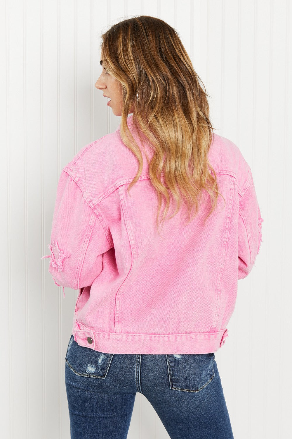 Andree by Unit Starstruck Sequin Star Patch Denim Jacket