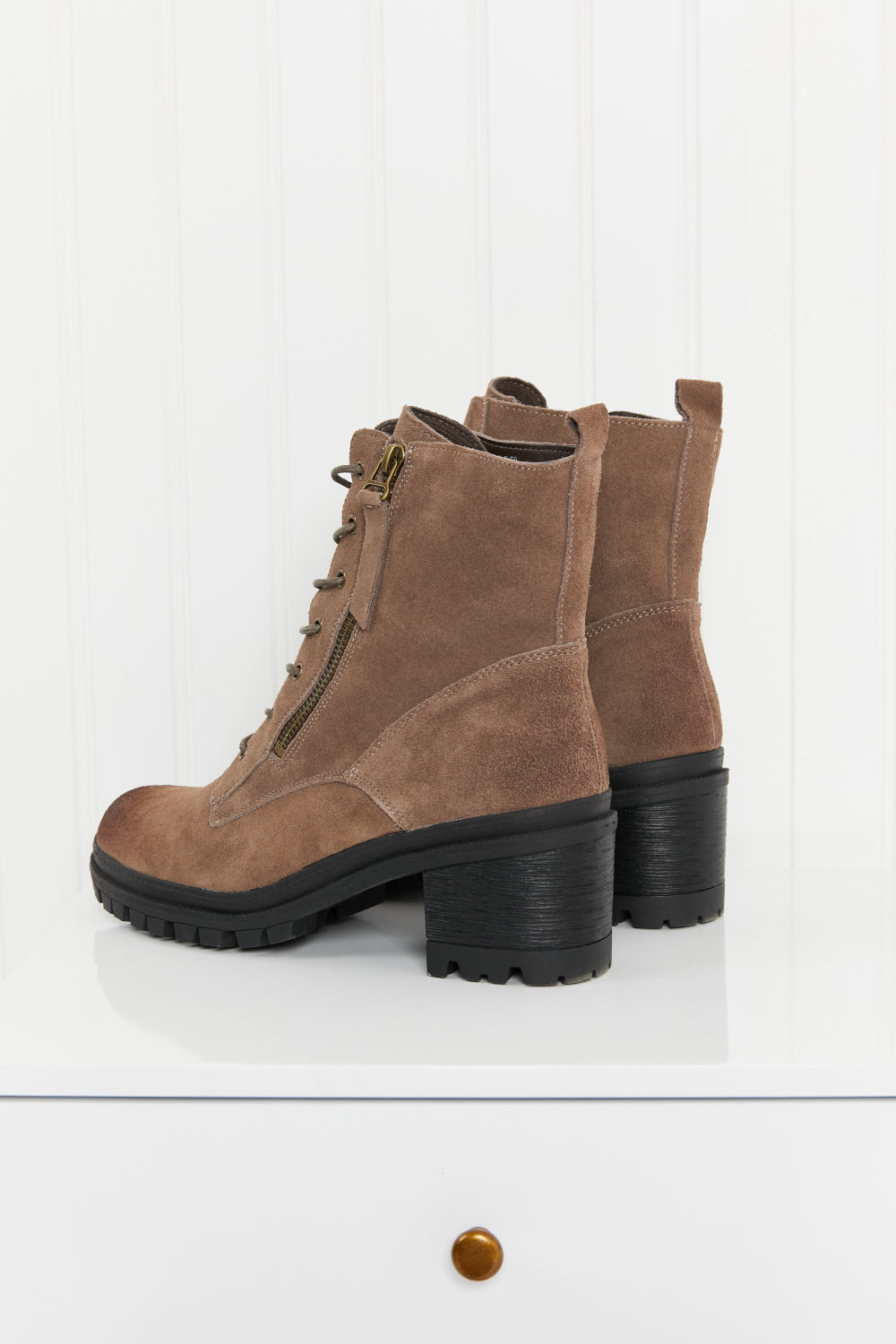 Legend Searching for Love Burnished Zip-Up Combat Booties