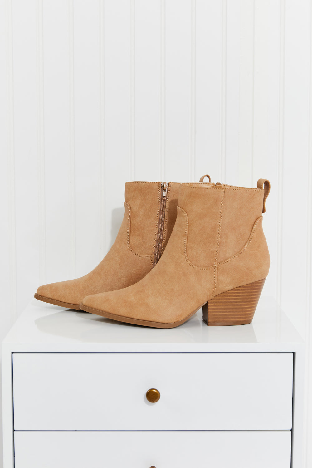 Qupid Finding Fort Worth Ankle Booties