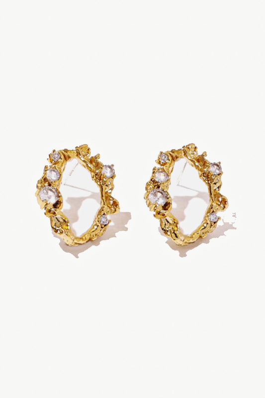 Rhinestone Irregular Shape Stud Earrings