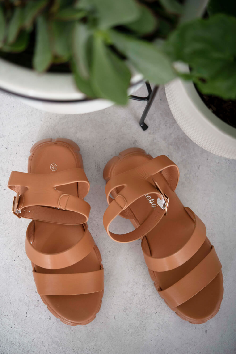 WeeBoo Best Foot Forward Platform Sandals in Brown