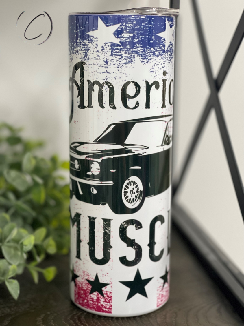 American Muscle 20oz Skinny Tumbler