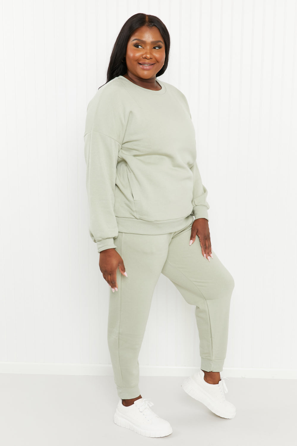 Zenana Dropped Shoulder Loungewear Set with Pockets