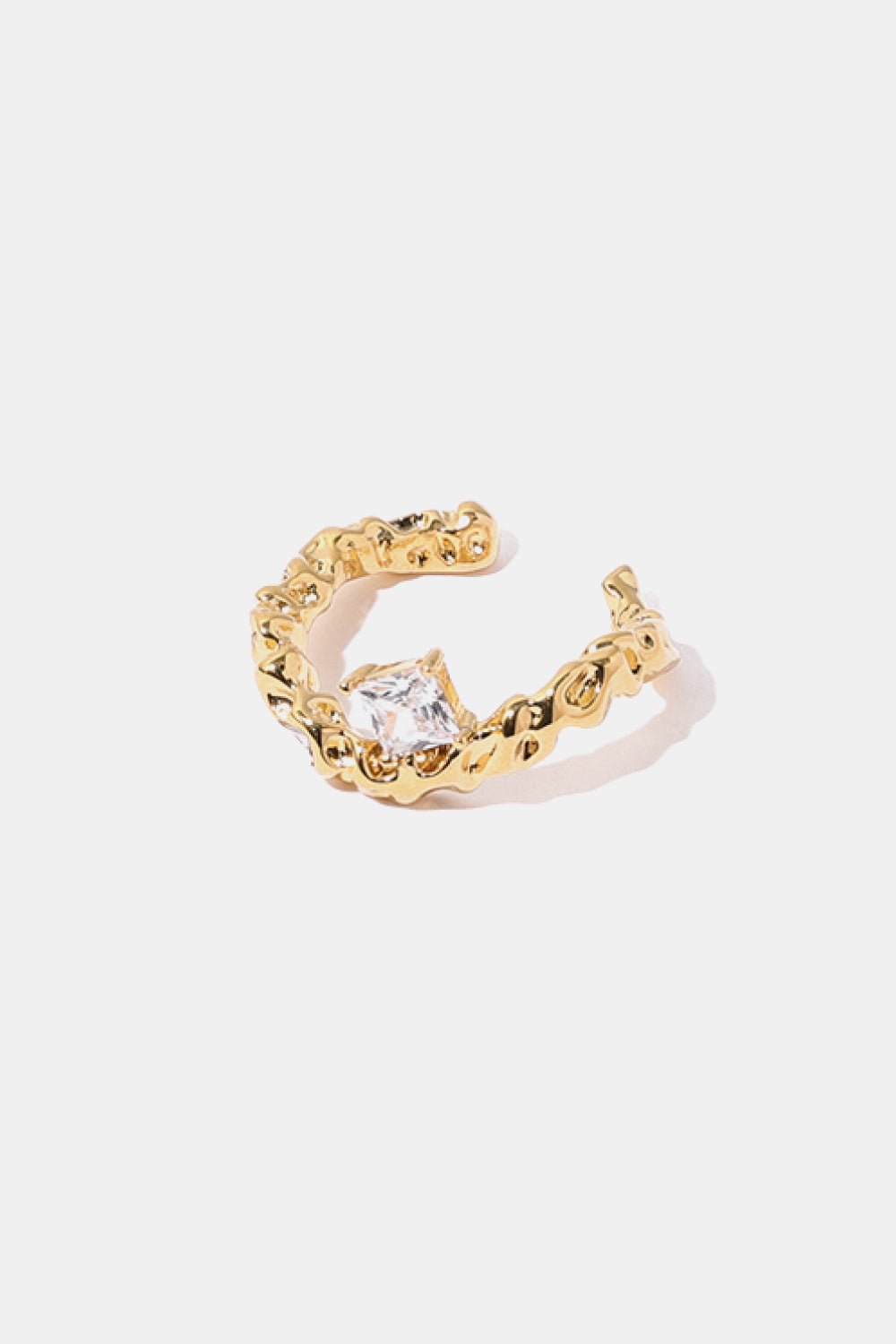 Inlaid Rhinestone Ring in Gold