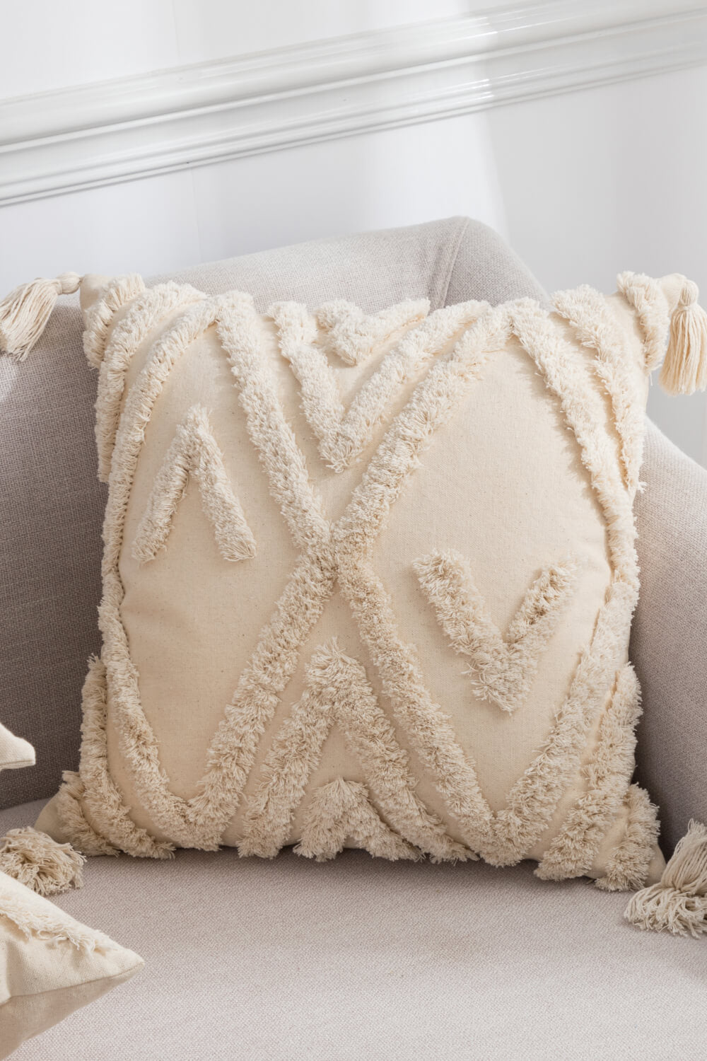 8 Styles Fringe Trim Throw Pillow Cover