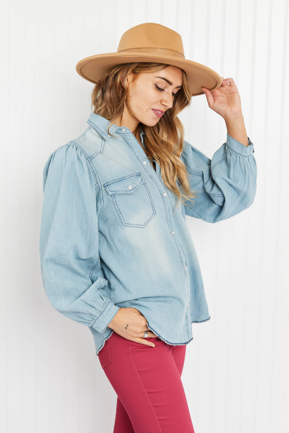 Davi & Dani Sitting Fireside Button-Down Shirt