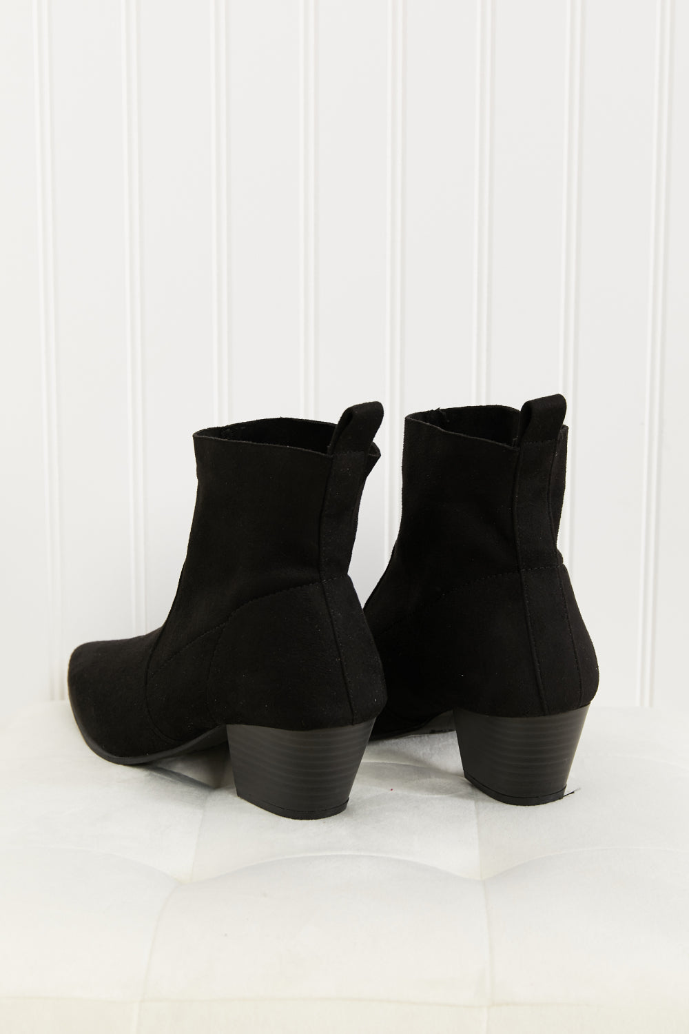 Qupid Leap of Faith Pointed Toe Sock Booties