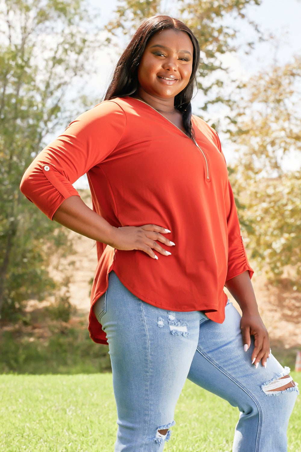 Zenana Spiced Cider Top